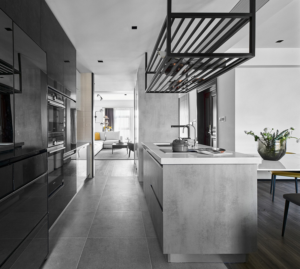 灰白雅致空间设计-绿通空间设计厨房案例